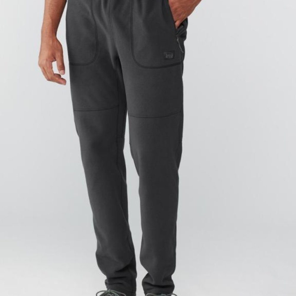 NWT REI Mens Teton Fleece Pants XL x 30" Inseam Black Mid Layer Warm Stretchy